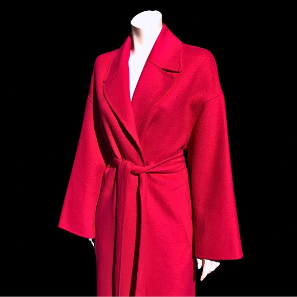 ZARA HOT PINK Wrap Coat S M - Picture 3 of 11